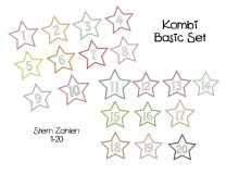 Stickserie - Stern Zahlen Kombi 1-20